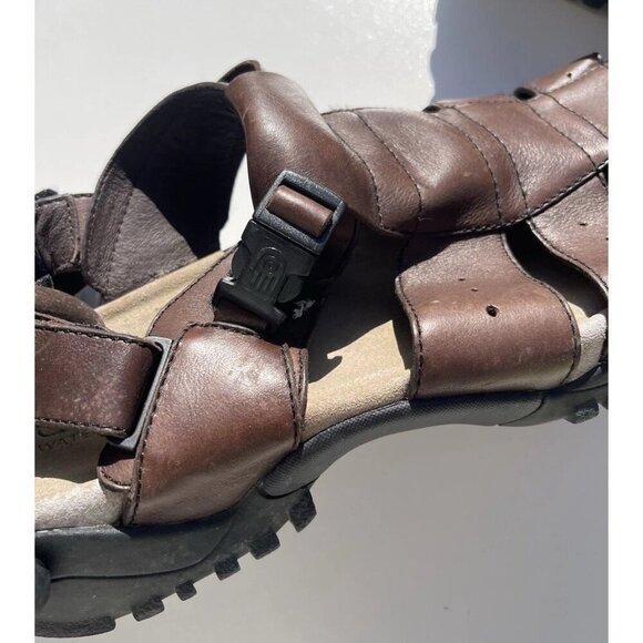 Teva Brown leather Sandals Gaine Men’s sz 12 style 6556 Sport Sandals - Picture 10 of 15